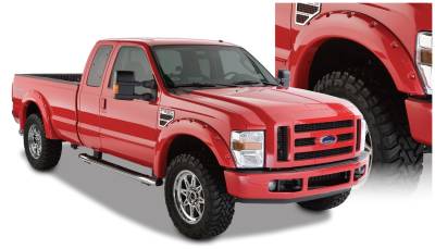 Bushwacker - Bushwacker Pocket Style Front/Rear Fender Flares-Black, Super Duty; 20917-02