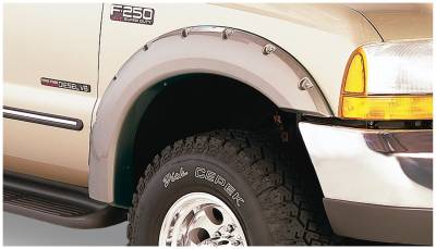 Bushwacker - Bushwacker Pocket Style Front Fender Flares-Black, Super Duty; 20049-02