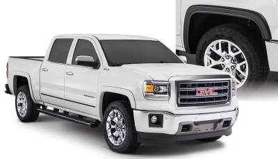 Bushwacker - Bushwacker OE Style Front/Rear Fender Flares-Black, GMC Sierra; 40962-02