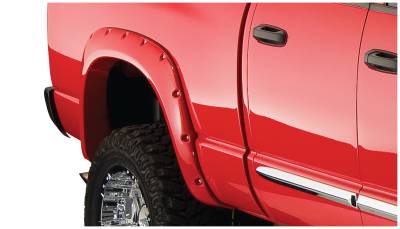 Bushwacker - Bushwacker Pocket Style Rear Fender Flares-Black, for Dodge Ram; 50018-02