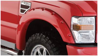 Bushwacker - Bushwacker Pocket Style Front Fender Flares-Black, Super Duty; 20055-02