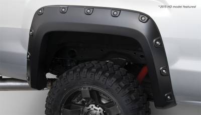 Bushwacker - Bushwacker Boss Pocket Style Rear Fender Flares-Black, GMC Sierra; 40118-02