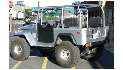 Bushwacker - Bushwacker Cut-Out Style Rear Fender Flares-Black, for Land Cruiser; 30002-07