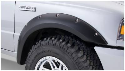 Bushwacker - Bushwacker Pocket Style Front Fender Flares-Black, Ford Ranger; 21037-02