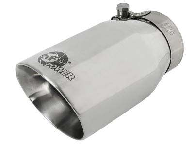 aFe Power - aFe Power 2.5" IN/3.5" OUT Bolt-On Polished Stainless Exhaust Tip; 49T25354-P07