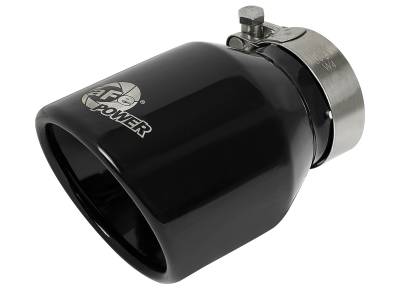 aFe Power - aFe Power 2.5" IN/4" OUT Bolt-On Matte Black Stainless Exhaust Tip; 49T25404-B06