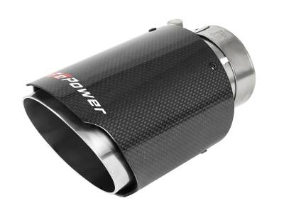 aFe Power - aFe Power 2.5" IN/4" OUT Bolt-On Carbon Fiber Exhaust Tip; 49T25404-C07