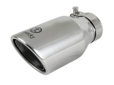 aFe Power - aFe Power 2.5" IN/4" OUT Bolt-On Polished Stainless Exhaust Tip; 49T25404-P08