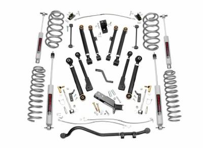 Rough Country Suspension Systems - Rough Country 4" Suspension Lift Kit, for 97-06 Wrangler TJ 4WD; 66130