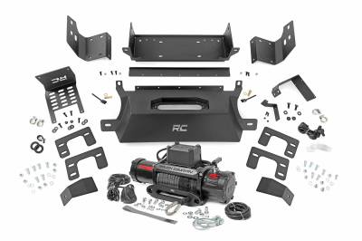 Rough Country Suspension Systems - Rough Country Front Hidden Winch Mount Kit w/ Winch, 21-24 Bronco; 51059