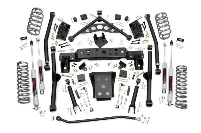 Rough Country Suspension Systems - Rough Country 4" Suspension Lift Kit, for 99-04 Grand Cherokee WJ 4WD; 90820