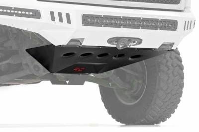 Rough Country Suspension Systems - Rough Country Front Bumper Skid Plate w/ RC 10910-Black; 10794