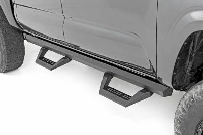 Rough Country Suspension Systems - Rough Country SRX2 Drop Step Nerf Bars-Black, for 05-23 Tacoma Double; 71000A