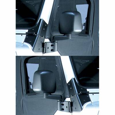 Rugged Ridge - Rugged Ridge 11002.09 Door Mirror Kit Black for Jeep Wrangler