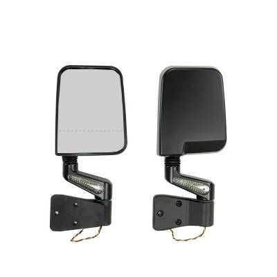 Rugged Ridge - Rugged Ridge 11015.02 Door Mirror Kit LED Signal Dual Focus Black