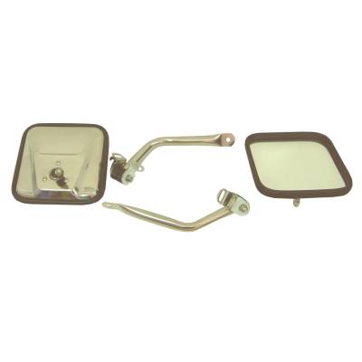 Rugged Ridge - Rugged Ridge 11005.07 CJ-Style Side Mirror Kit Stainless Steel