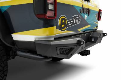 Bestop - Bestop HighRock Granite Rear Rock Rails-Matte Black, for Jeep JT; 44963-01