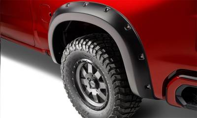 Bushwacker - Bushwacker Pocket Style Rear Fender Flares-Black, Silverado; 40106-02