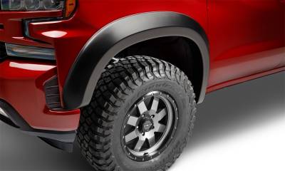 Bushwacker - Bushwacker Extend-a-Fender Front Fender Flares-Black, Silverado; 40155-02