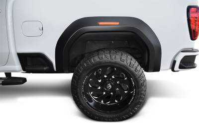 Bushwacker - Bushwacker Extend-a-Fender Rear Fender Flares-Black, GMC Sierra; 40160-02