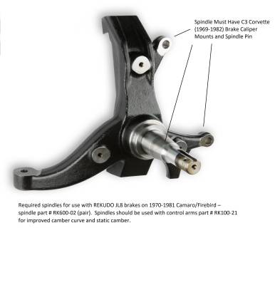 Rekudo - Lakewood RK400-21 Rekudo Caliper Fits 65-82 Camaro Corvette Firebird
