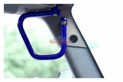 Steinjager - Steinjager Front Rigid Style Grab Handles-Southwest Blue, for Jeep JK; J0041241
