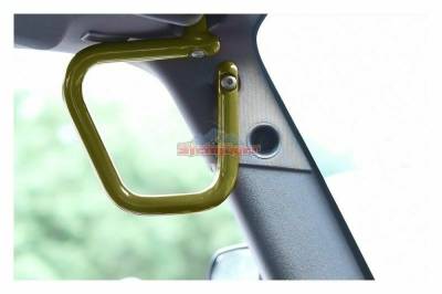 Steinjager - Steinjager Front Rigid Style Grab Handles-Locas Green, for Jeep JK; J0041246