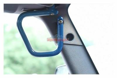 Steinjager - Steinjager Front Rigid Style Grab Handles-Playboy Blue, for Jeep JK; J0041242