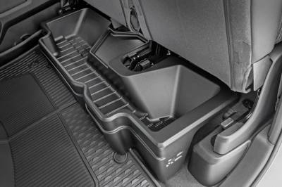 Rough Country Suspension Systems - Rough Country Rear Underseat Storage Bin-Black for 19-24 Ram 1500 Crew; RC09421A