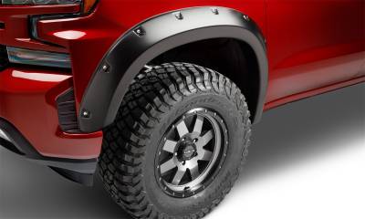 Bushwacker - Bushwacker Pocket Style Front Fender Flares-Black, Silverado; 40101-02