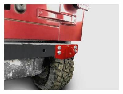 Steinjager - Steinjager Rear Bumper D-Ring Mounts-Red Baron, for Wrangler TJ; J0049115