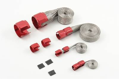 Mr Gasket - Mr. Gasket 8090 Flex-Braid Hose Sleeving Kit Red