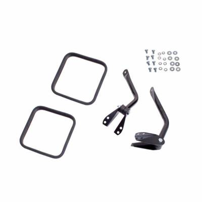 Rugged Ridge - Rugged Ridge 11001.11 Side Mirror Kit Black for Jeep CJ