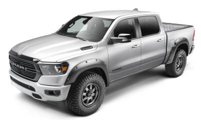 Bushwacker - Bushwacker Pocket Style Front/Rear Fender Flares-Black, for Dodge Ram; 50924-02