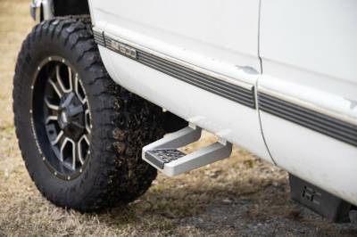 Rough Country Suspension Systems - Rough Country Single Aluminum Hoop Step-Silver, Pair; 117510