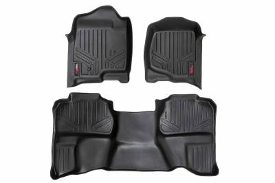 Rough Country Suspension Systems - Rough Country Fr/Rr Floor Liners-Black, 07-13 Silverado/Sierra Ext; M-20712