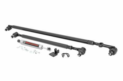 Rough Country Suspension Systems - Rough Country HD Steering w/ Stabilizer fits 4"-6" Lift, for Jeep XJ/TJ; 10604