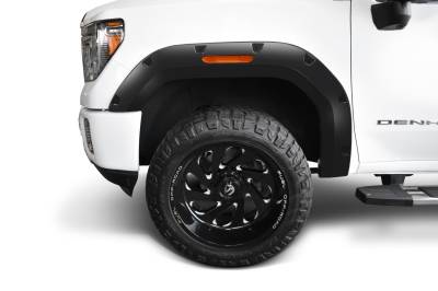 Bushwacker - Bushwacker Pocket Style Front/Rear Fender Flares-Black, GMC Sierra; 40987-02