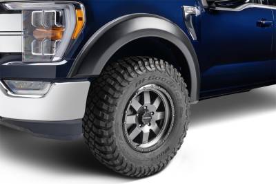 Bushwacker - Bushwacker Extend-a-Fender Front Fender Flares-Black, Ford F-150; 20137-02