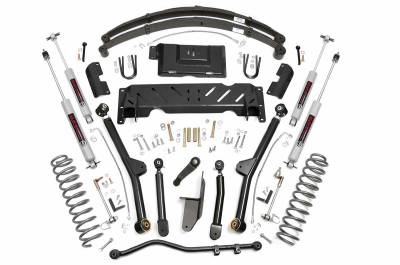 Rough Country Suspension Systems - Rough Country 4.5" Suspension Lift Kit, for 84-01 Jeep Cherokee XJ; 68622