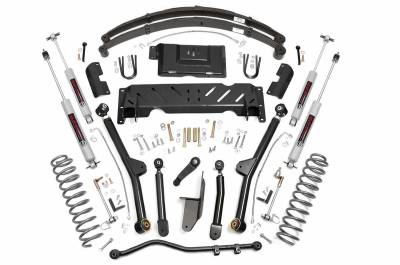 Rough Country Suspension Systems - Rough Country 4.5" Suspension Lift Kit, for 84-01 Cherokee XJ 4WD NP242; 61722