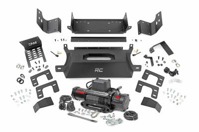 Rough Country Suspension Systems - Rough Country Front Hidden Winch Mount Kit w/ Winch, 21-24 Bronco; 51058