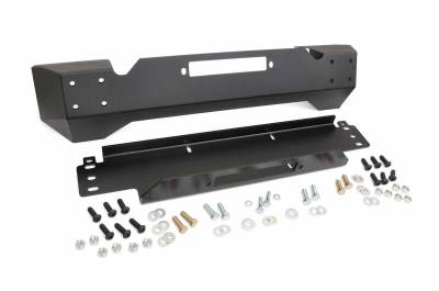 Rough Country Suspension Systems - Rough Country Front Stubby Winch Bumper-Black, for Wrangler TJ; 1012