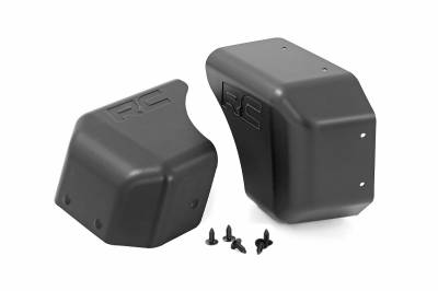 Rough Country Suspension Systems - Rough Country Stubby Bumper End Caps-Black, for Wrangler JK; 1047