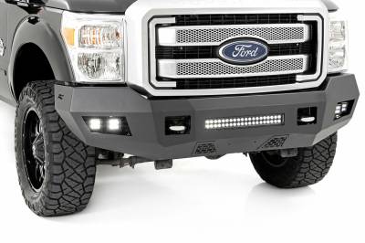 Rough Country Suspension Systems - Rough Country Heavy Duty Front Bumper-Black, 11-16 Super Duty; 10783