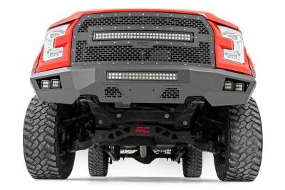 Rough Country Suspension Systems - Rough Country Heavy Duty Front Bumper-Black, 15-17 Ford F-150; 10770