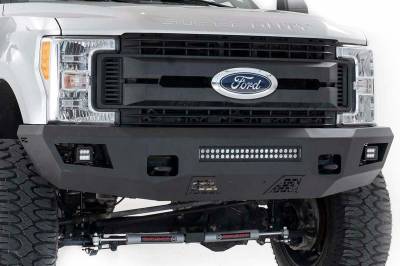 Rough Country Suspension Systems - Rough Country Heavy Duty Front Bumper-Black, 17-22 Super Duty; 10787