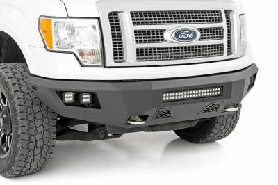 Rough Country Suspension Systems - Rough Country Heavy Duty Front Bumper-Black, 09-14 Ford F-150; 10767