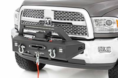 Rough Country Suspension Systems - Rough Country EXO Front Bumper Winch Mount Kit, for 14-18 Ram 2500; 31007