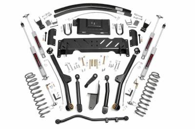 Rough Country Suspension Systems - Rough Country 4.5" Suspension Lift Kit, for 84-01 Cherokee XJ 4WD NP242; 61622